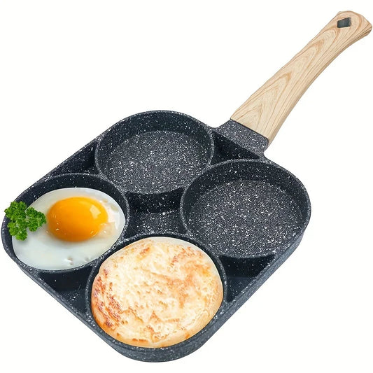 EggMaster™ 4-Håls Stekpanna – Snabb & Jämn Matlagning