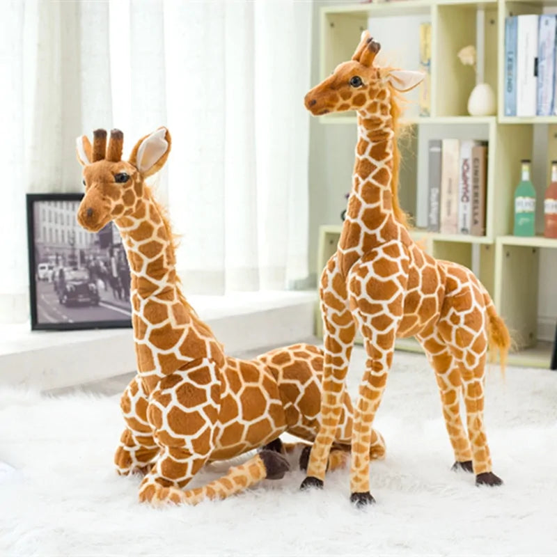 Stor Realistisk Giraff Plyschleksak – 35, 50 eller 60 Tum
