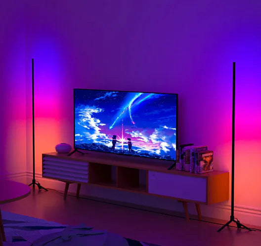 LED-hörnlampa Color Glow – Fjärrstyrd & Justerbar Atmosfärbelysning