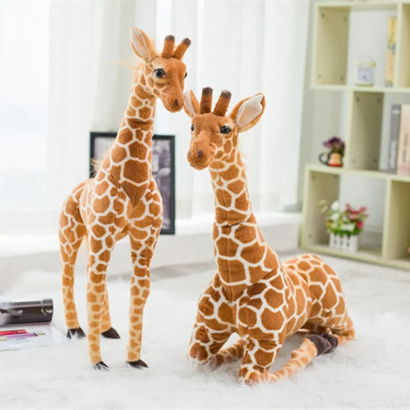 Stor Realistisk Giraff Plyschleksak – 35, 50 eller 60 Tum