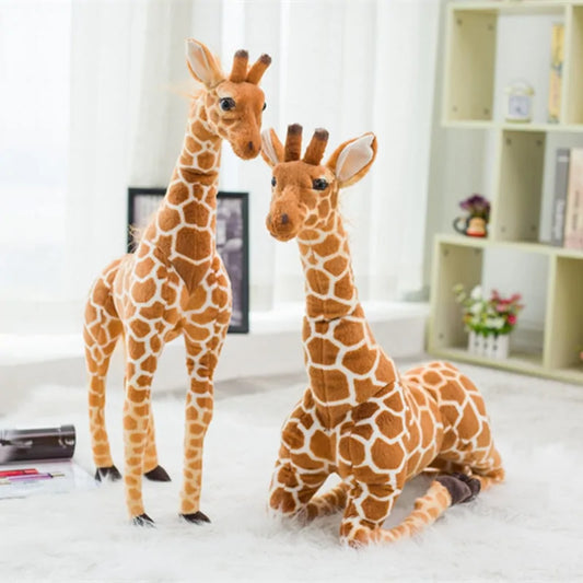 Stor Realistisk Giraff Plyschleksak – 35, 50 eller 60 Tum