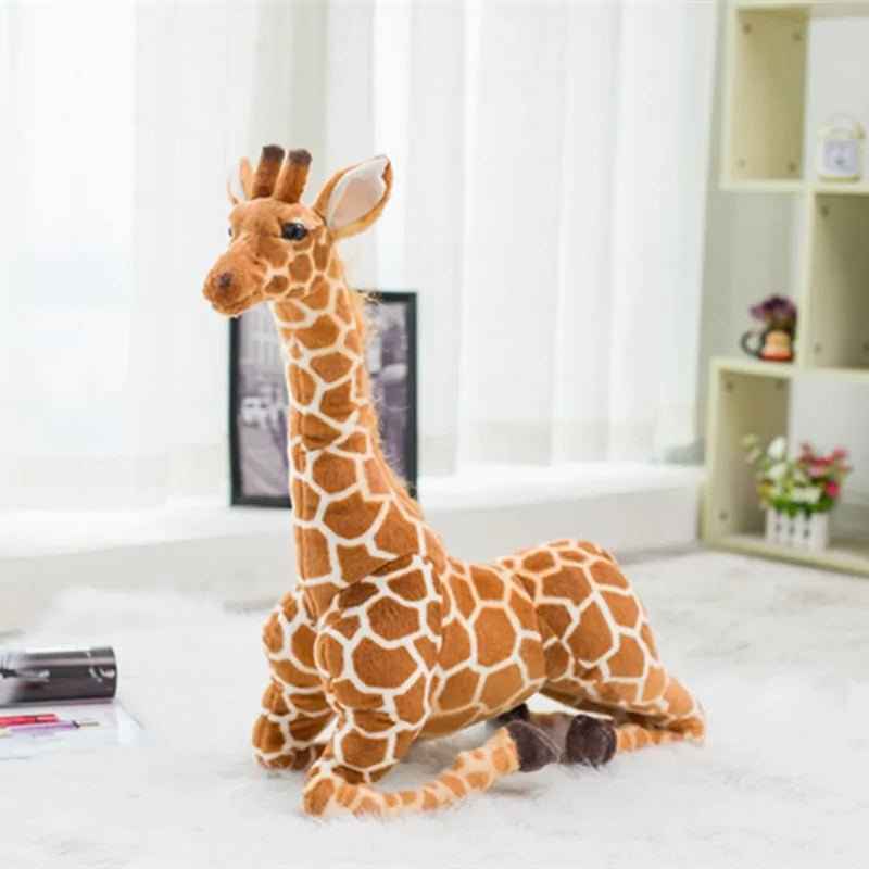 Stor Realistisk Giraff Plyschleksak – 35, 50 eller 60 Tum