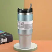 Diamond Termosmugg 900ml – Rostfritt Stål med Sugrör & Spillfritt Lock