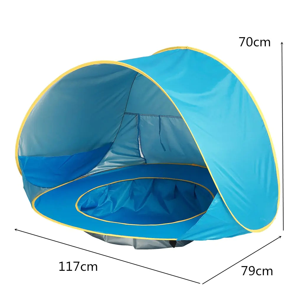 Automatisk Pop-Up Barnpool med Avtagbart Tält – 117×79×70 cm