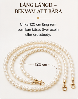 Elegant pärlrem för mobil – Crossbody