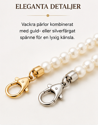 Elegant pärlrem för mobil – Crossbody