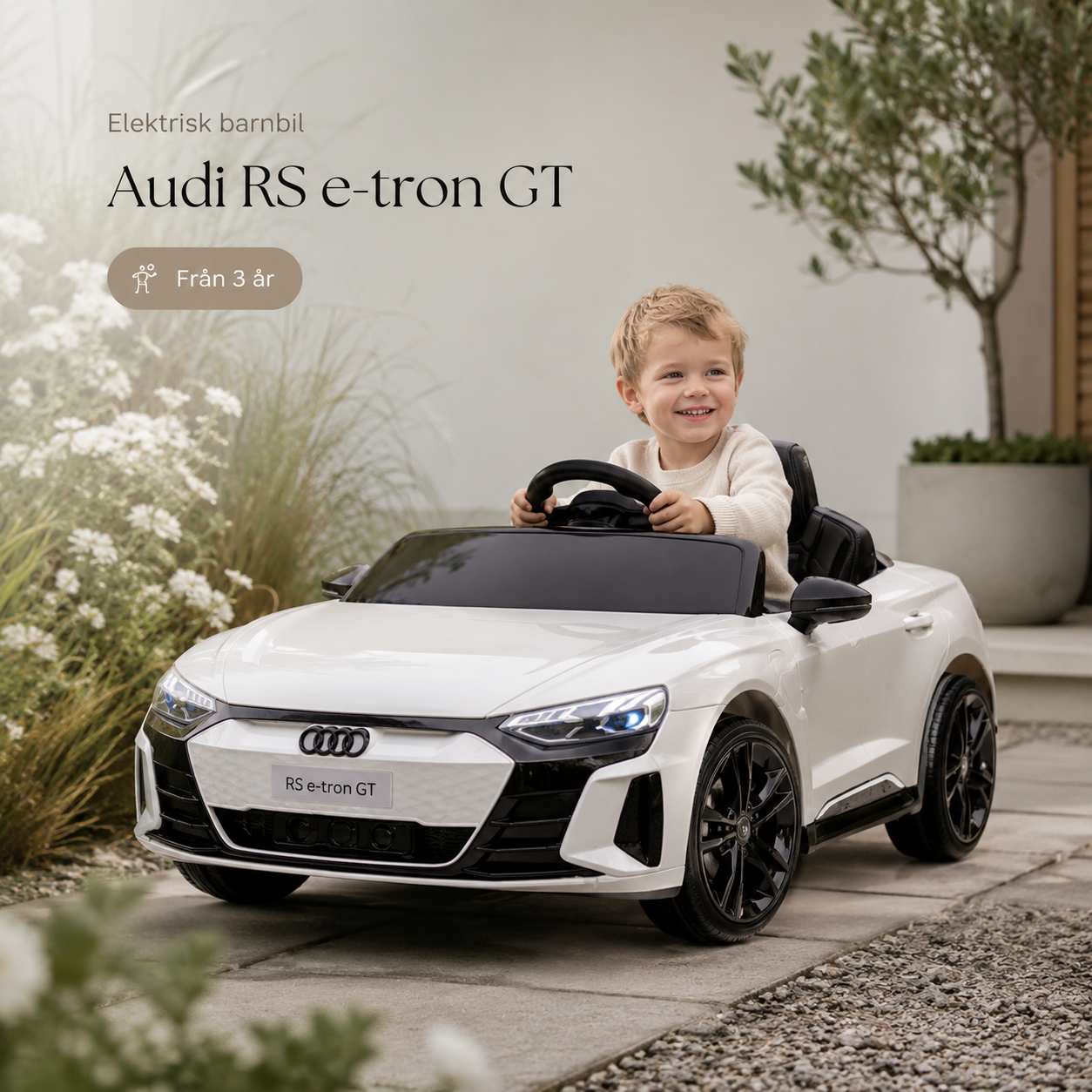 HOMCOM Elektrisk Barnbil Audi RS e-tron GT – Vit