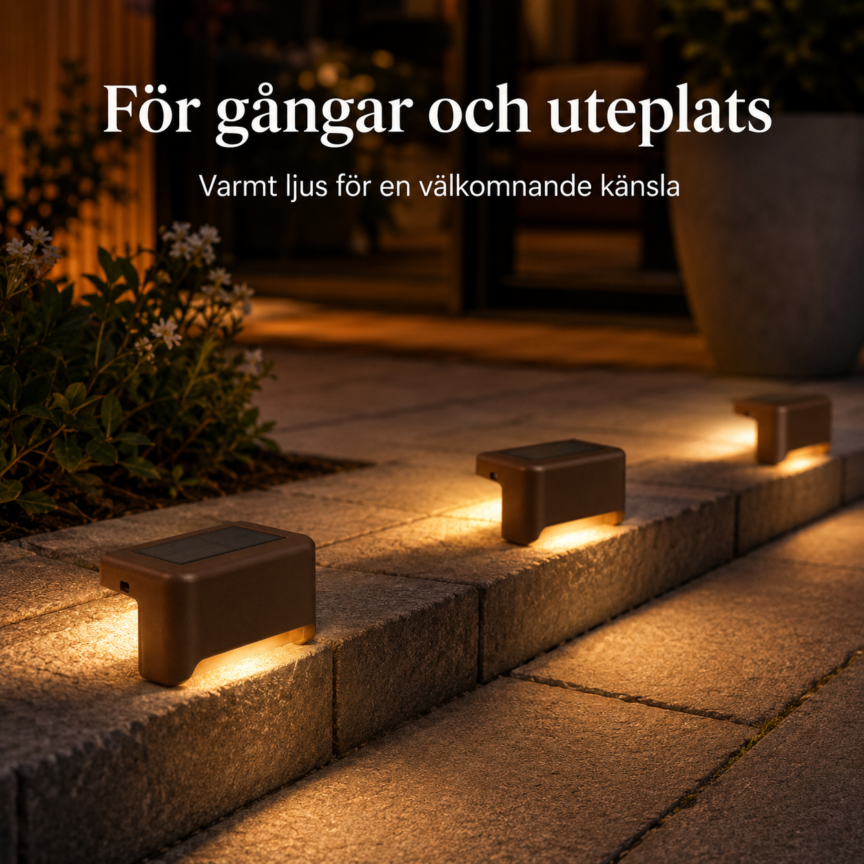 Solcellsdrivna trapp- och altanlampor