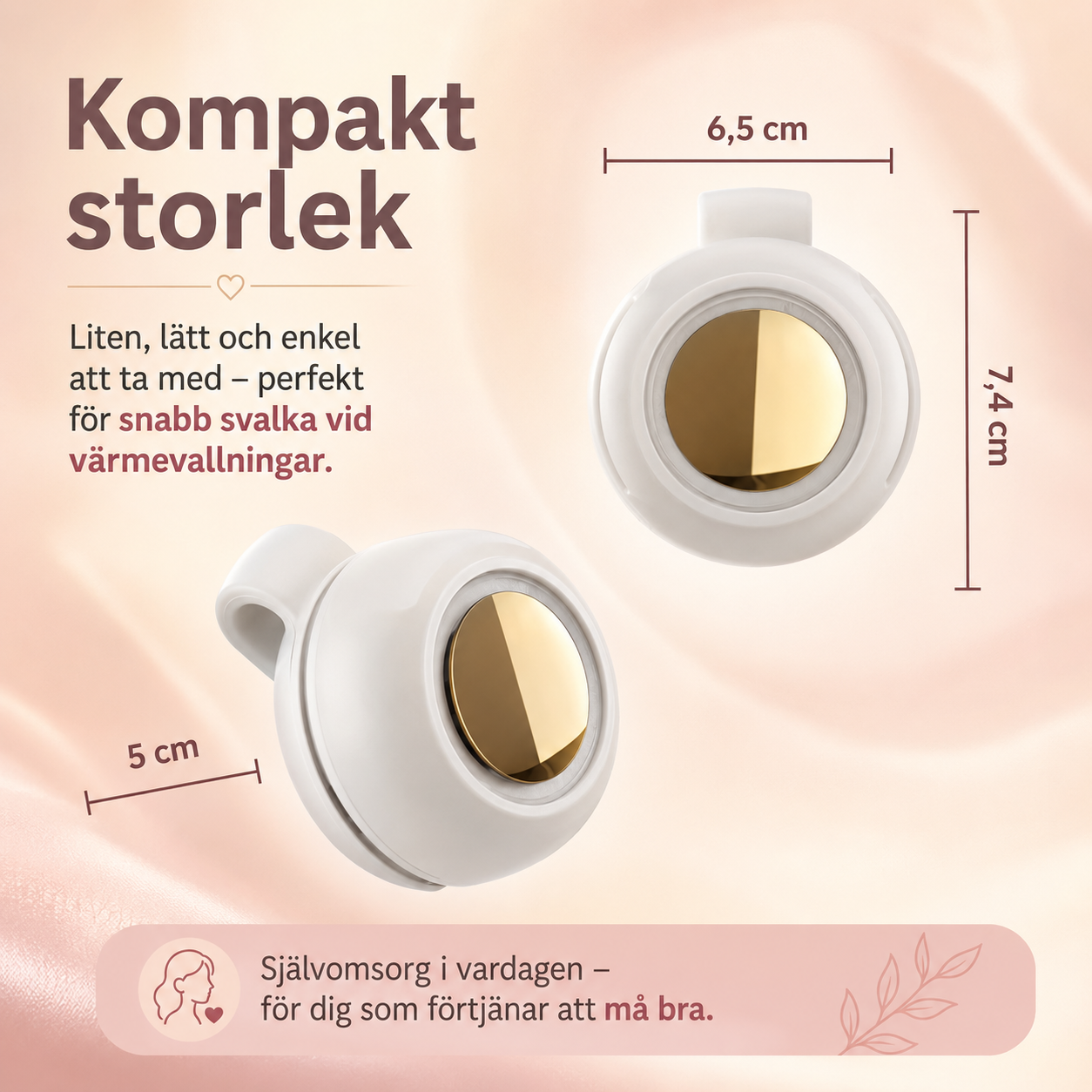 Mini Fläkt USB Bladlös 3 Hastigheter