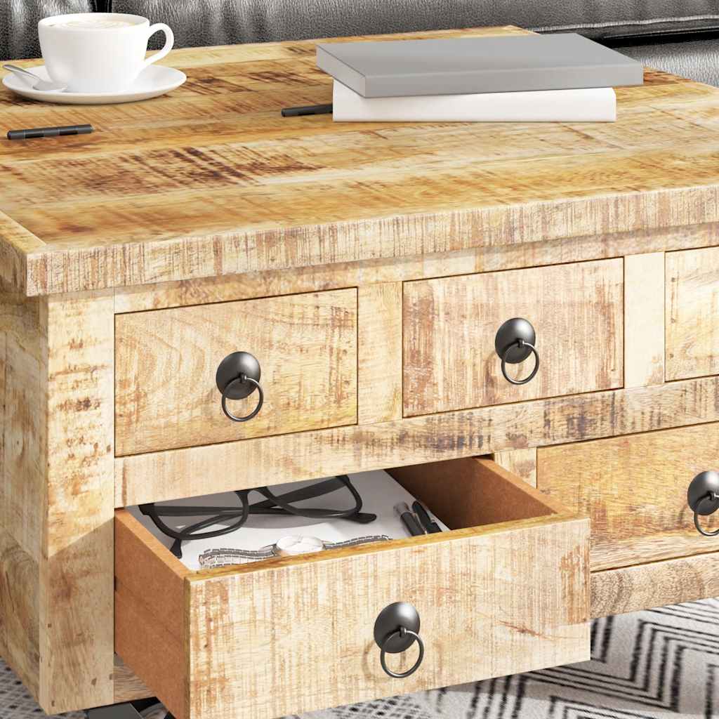 Soffbord Grovt Mangoträ 70X70X40 Cm