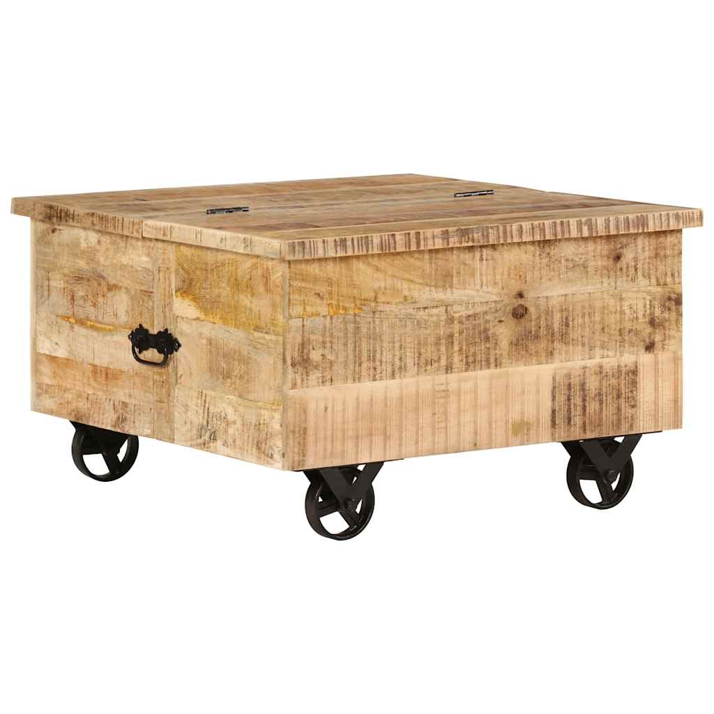Soffbord Grovt Mangoträ 70X70X40 Cm