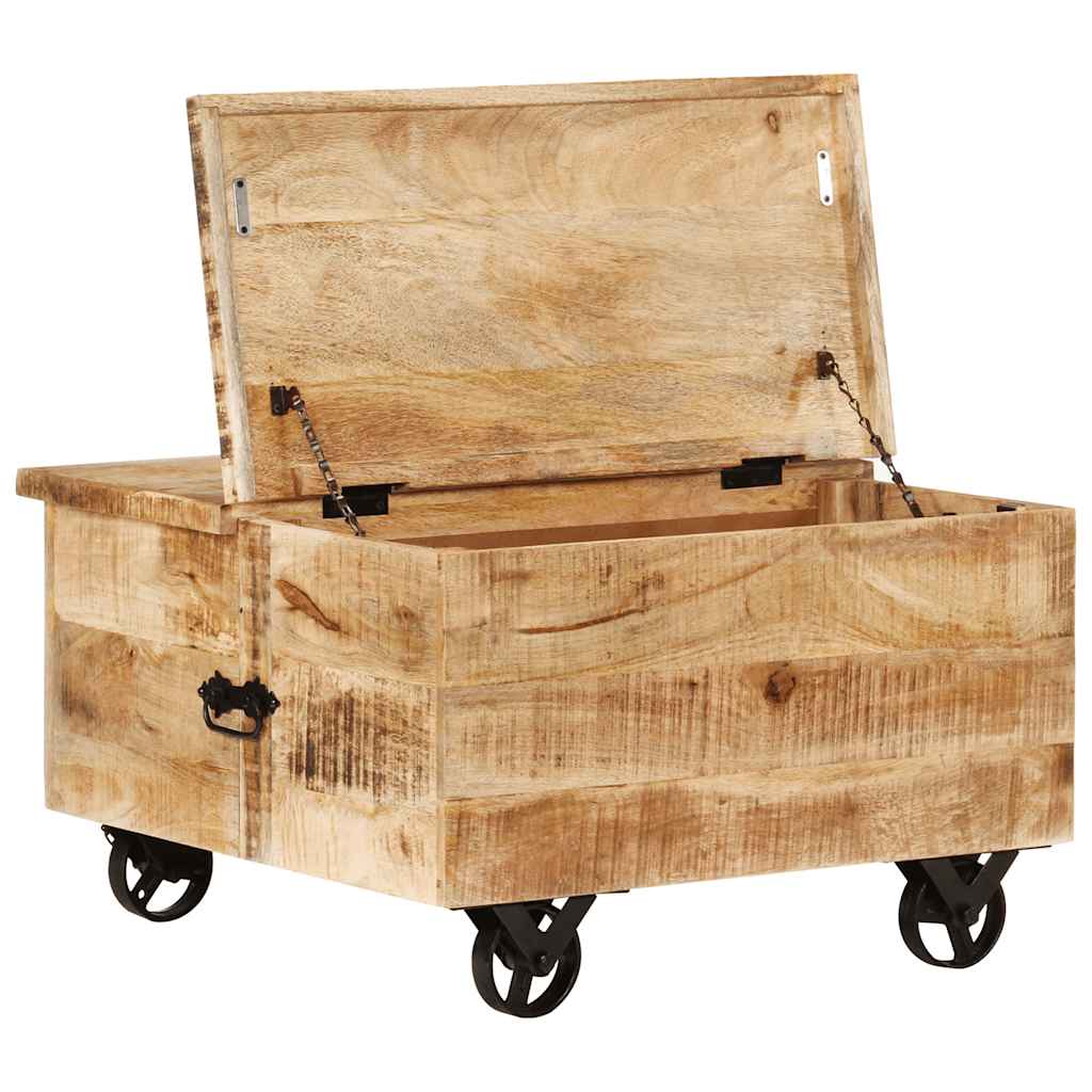 Soffbord Grovt Mangoträ 70X70X40 Cm