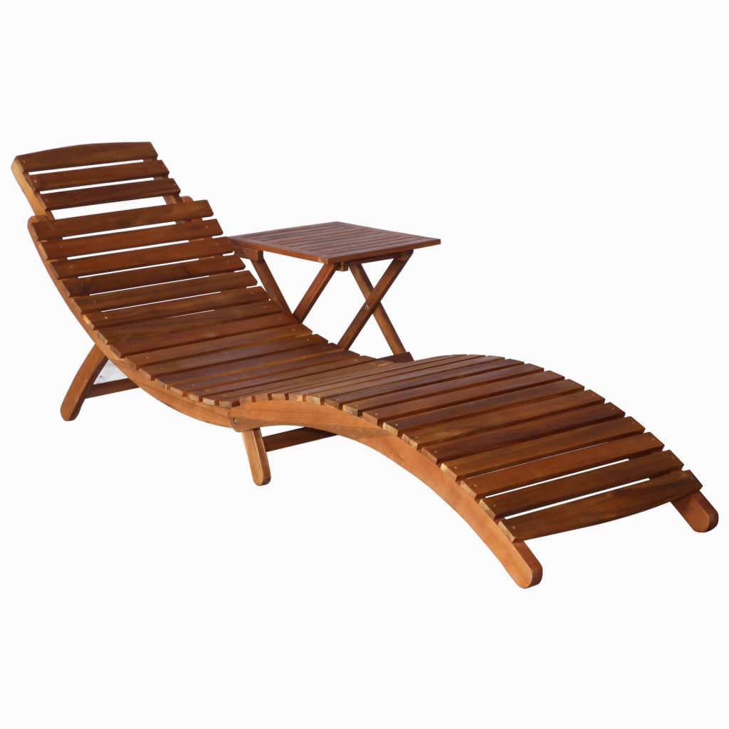 | Solsäng | 1-Person Brun 55 X 184 X 64Cm Massivt Akaciaträ