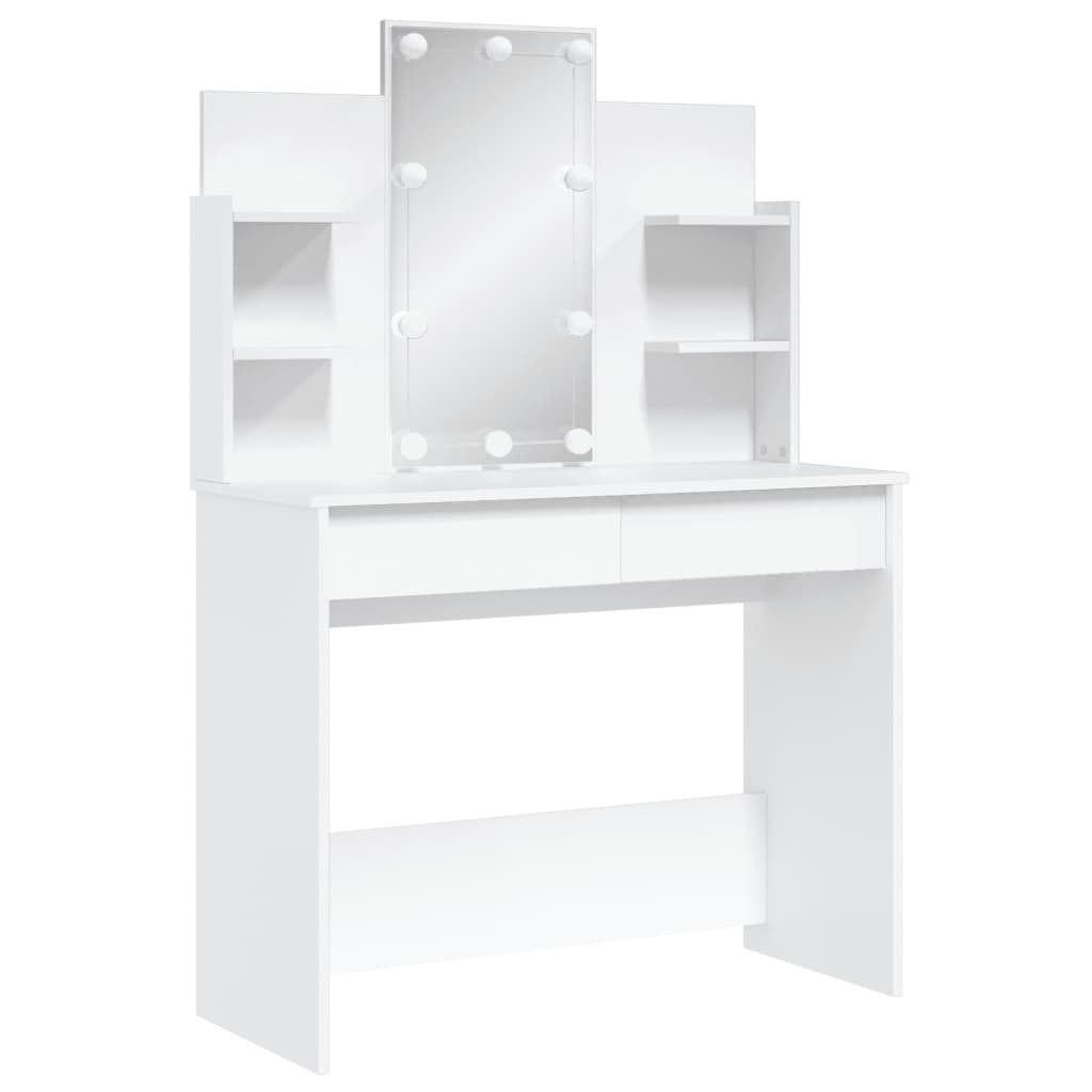 Sminkbord Med Led 96X40X142 Cm