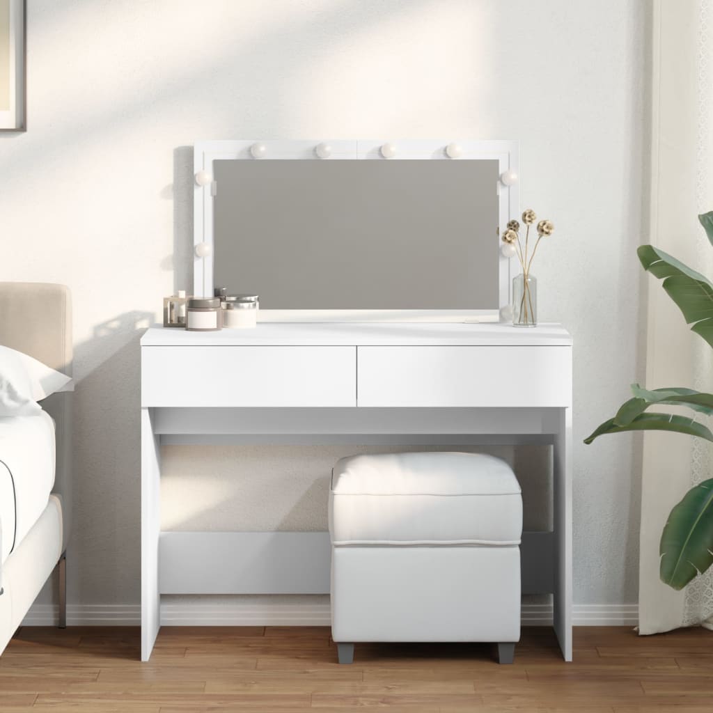 Sminkbord Med Led 100X40X120 Cm