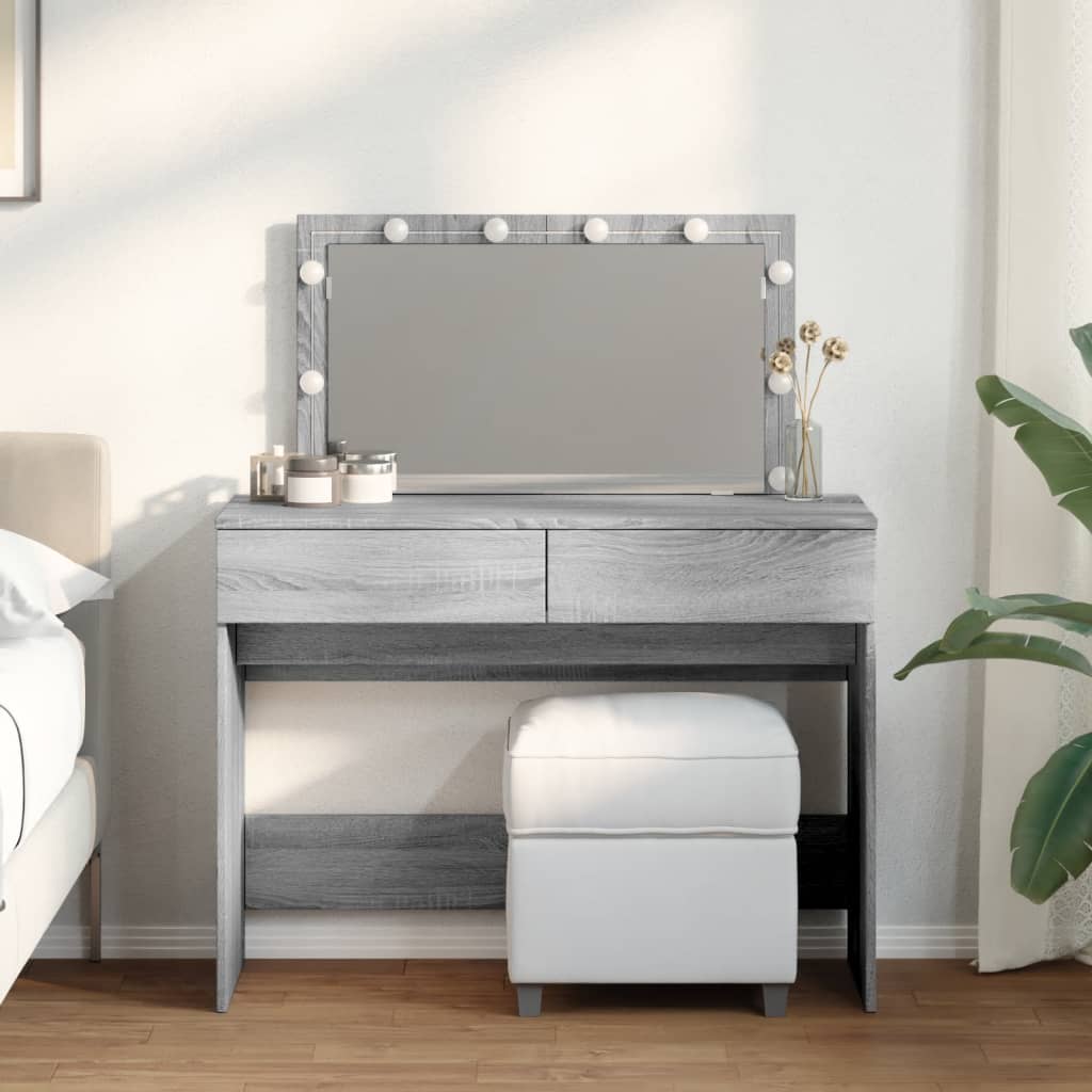 Sminkbord Med Led 100X40X120 Cm