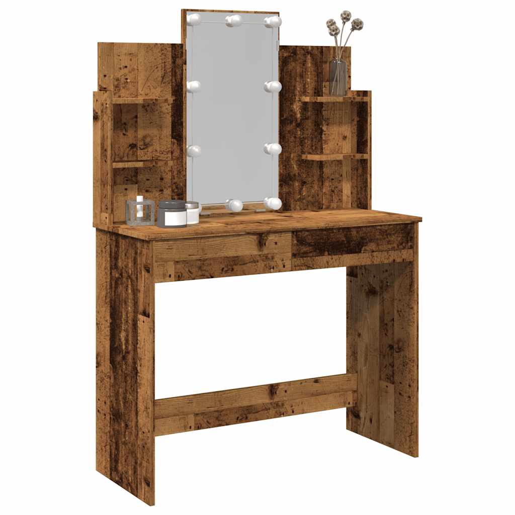 Sminkbord Med Led 96X40X142 Cm