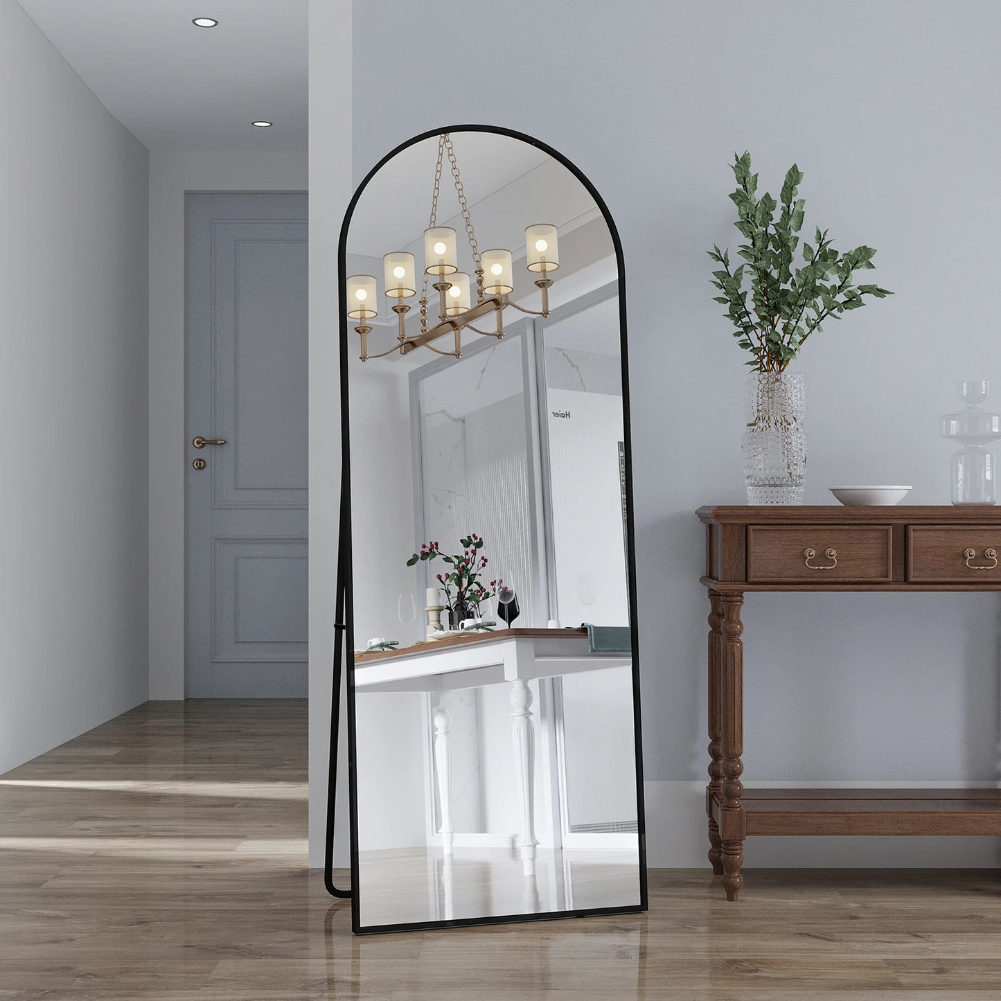 Rosahqnda Helkroppsspegel – 162 cm med Ställning eller Väggmontering