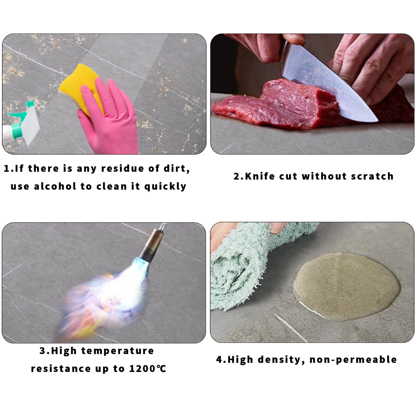 LUVODI Runda Soffbord – 2-pack i Svart & Mörkgrå med Metallben