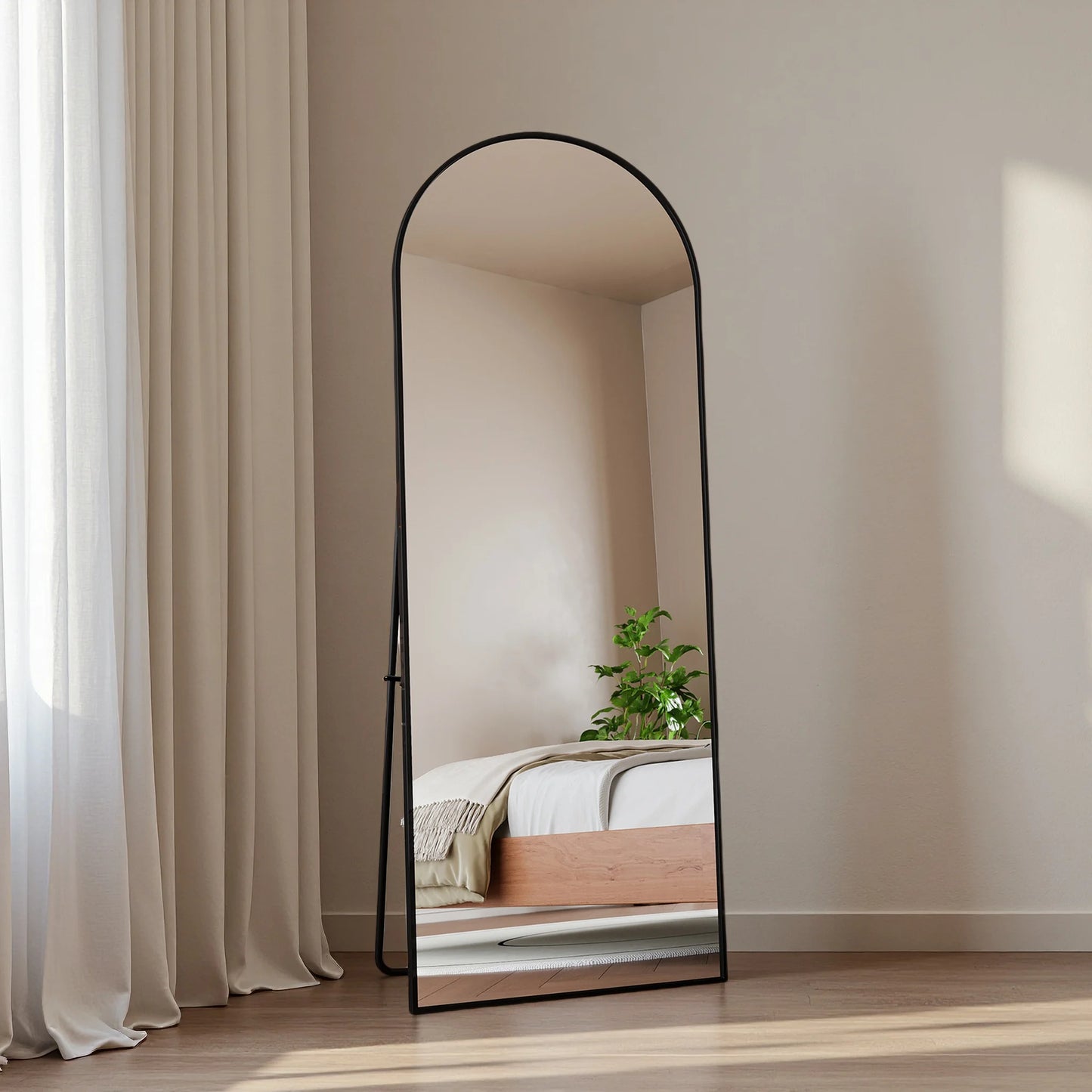 Rosahqnda Helkroppsspegel – 162 cm med Ställning eller Väggmontering