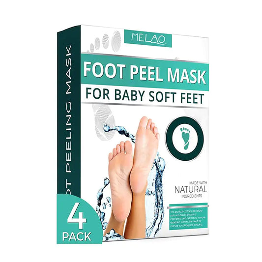 🦶 Fotmask 4-pack – Exfolierande & Återfuktande | Baby Mjuka Fötter med Naturliga Ingredienser