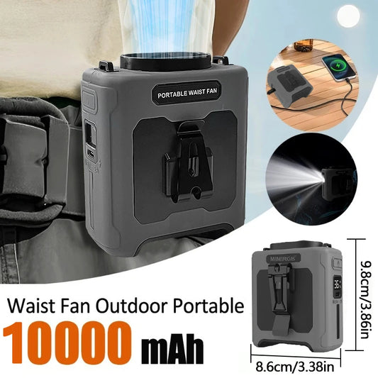 Portabel Midjefläkt 10000mAh