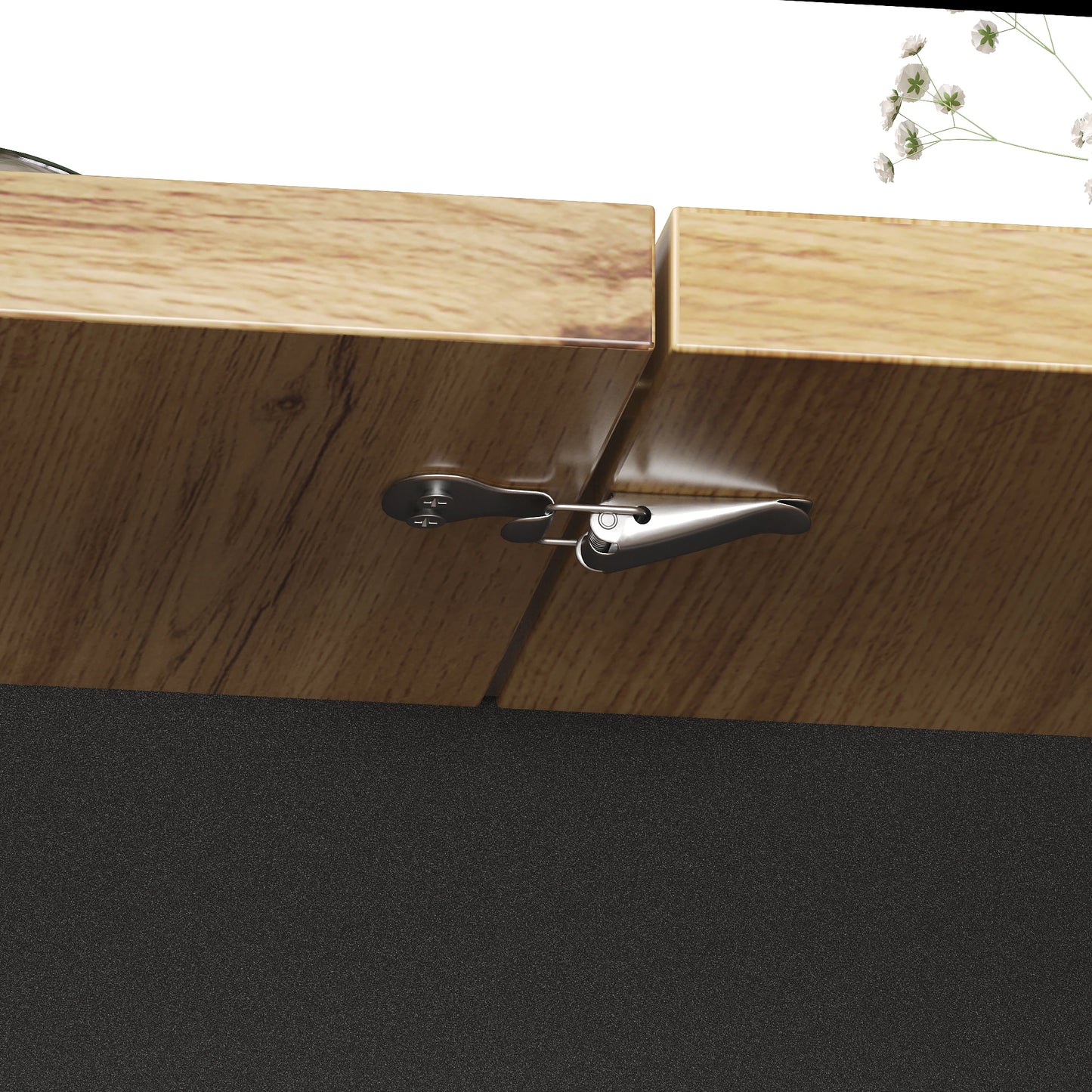 Utdragbart Matbord med Förvaring – Modern Design för Kök & Vardagsrum (110–140 × 80 cm)