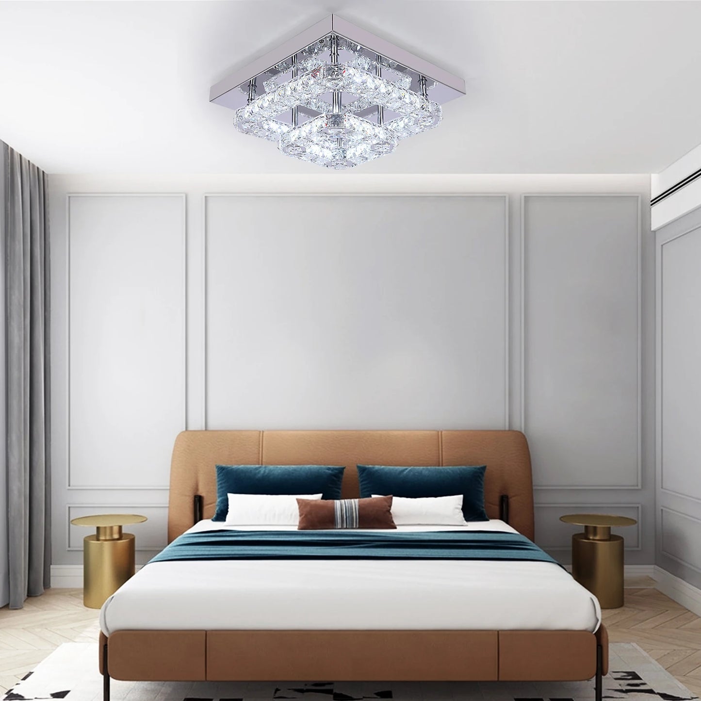 Vetrulus Kristallkrona – LED Taklampa i Lyxig Design (27 × 27 × 12 cm)