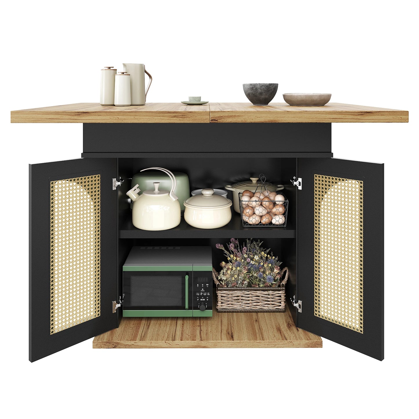 Utdragbart Matbord med Förvaring – Modern Design för Kök & Vardagsrum (110–140 × 80 cm)