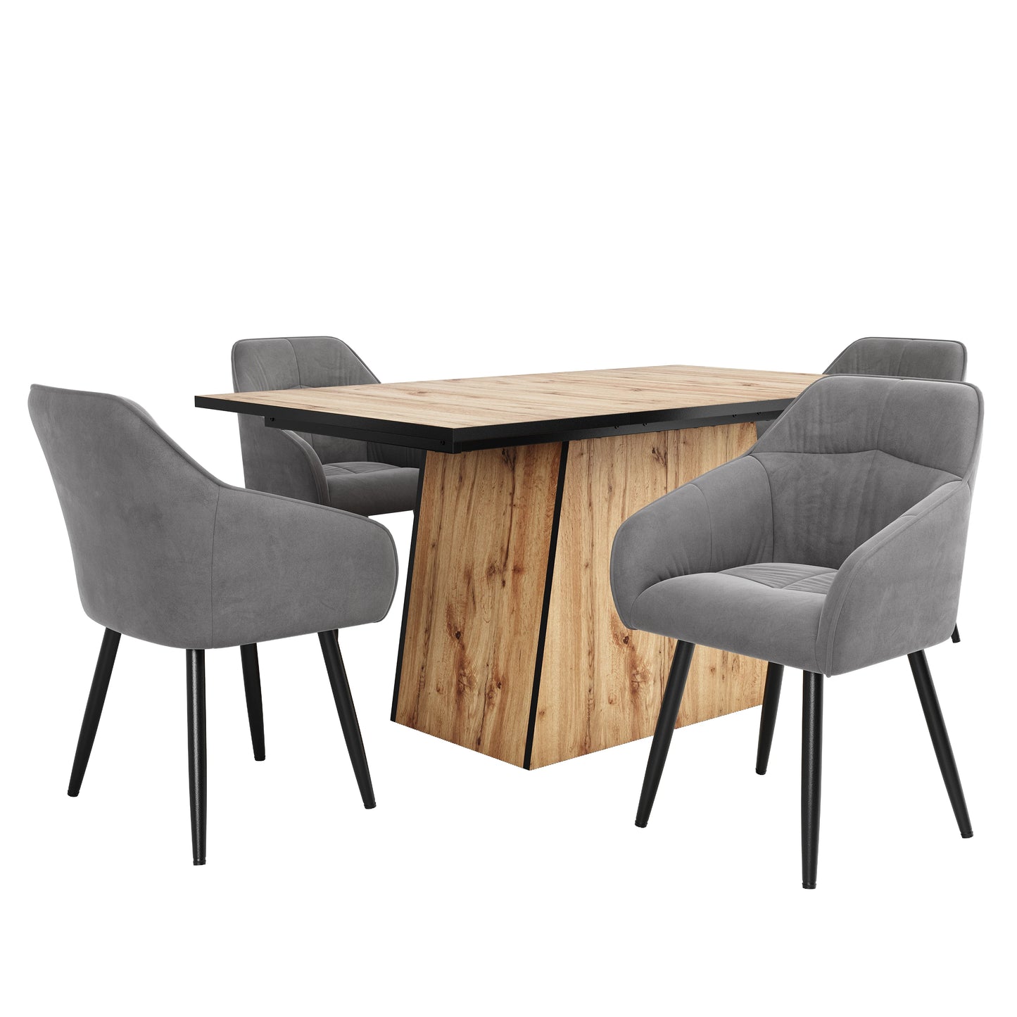 Modernt Träfärgat Matbord – Elegant Design för Kök & Bistro