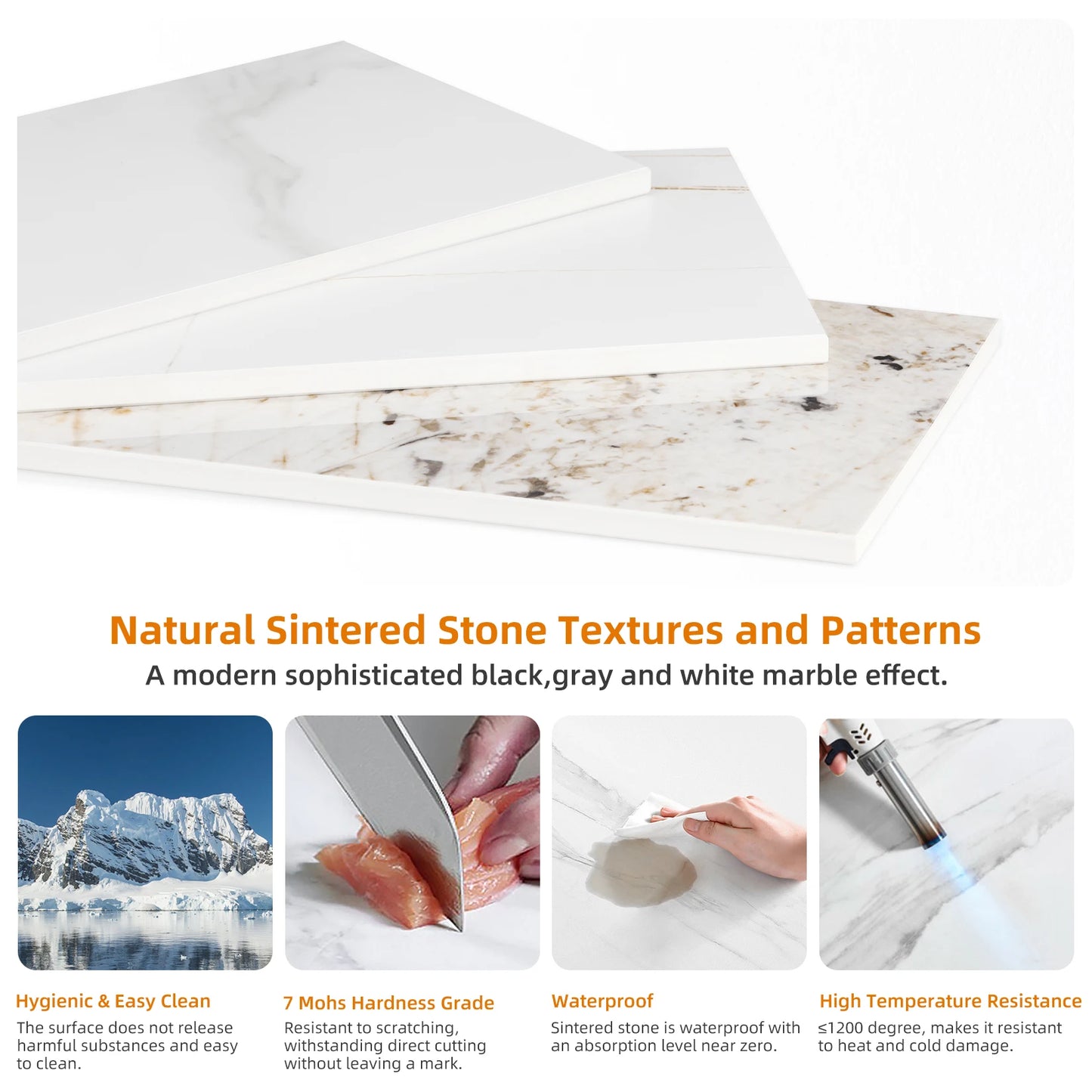 Wisfor Matbord i Sintrad Sten – Modern Rektangulär Design för 2–4 Personer