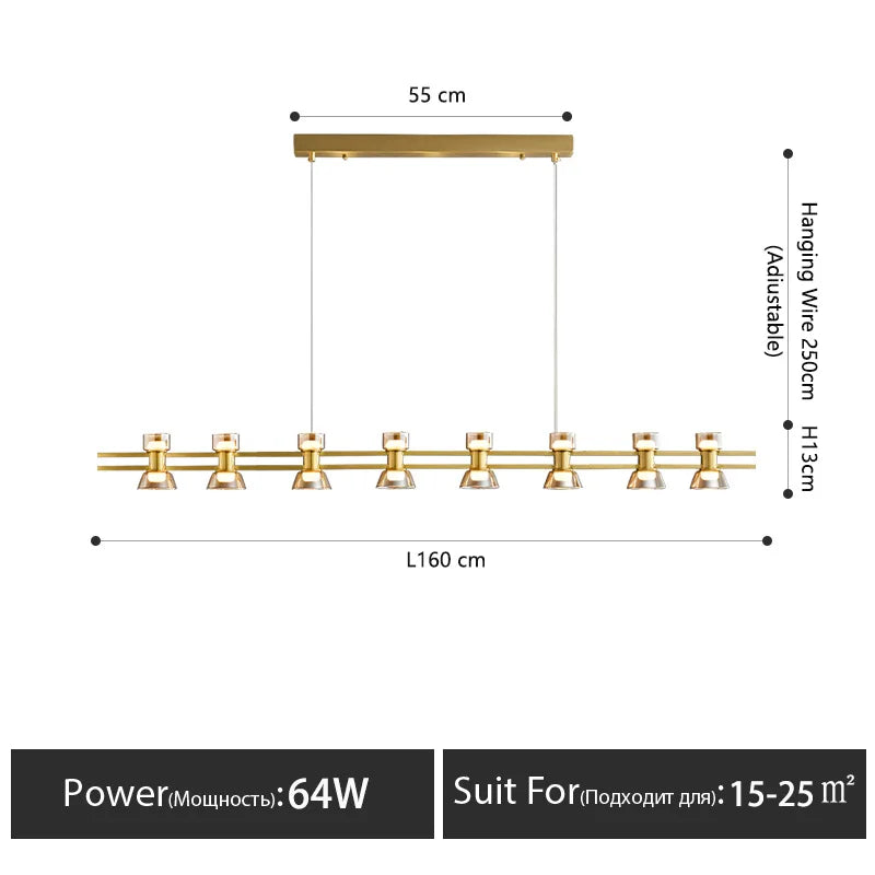 Nordisk LED-ljuskrona – Lyxig Design för Restaurang, Bar & Köksö