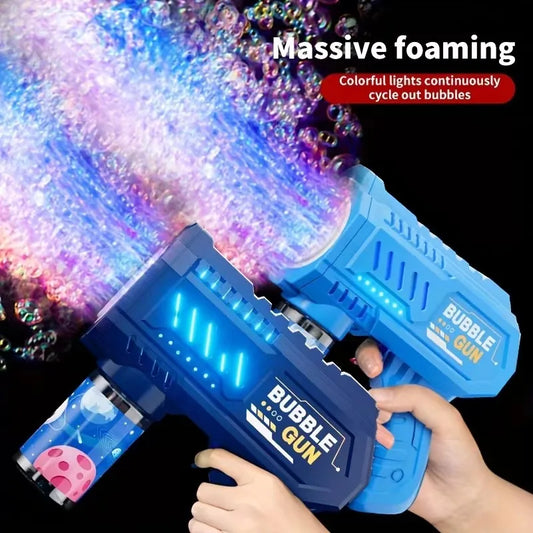 🫧 Automatisk Bubbelmaskin – Raketformad Bubbelpistol med Vätska | Utomhusleksak för Barn 3–6 år