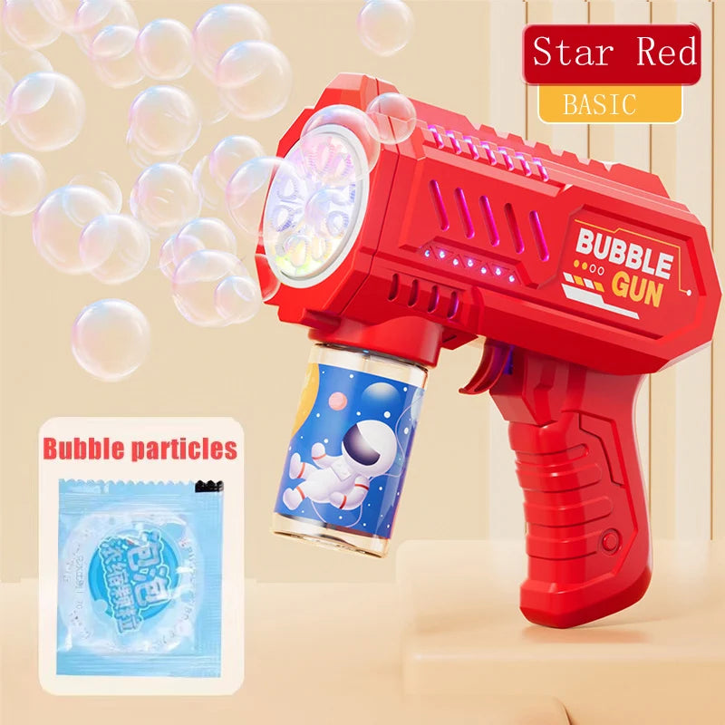 🫧 Automatisk Bubbelmaskin – Raketformad Bubbelpistol med Vätska | Utomhusleksak för Barn 3–6 år