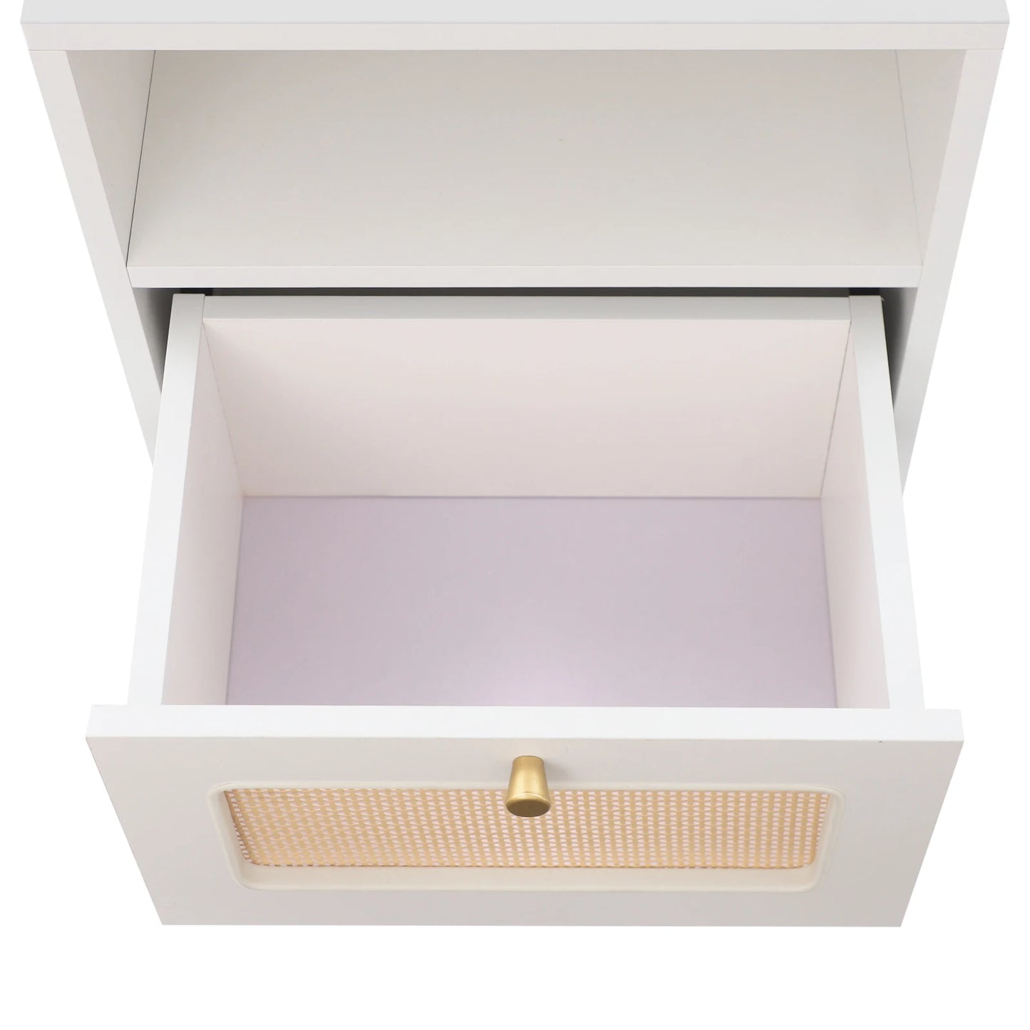 Kompakt Sängbord med Låda – 3 Nivåer & Rullhjul (39 × 29 × 56 cm)