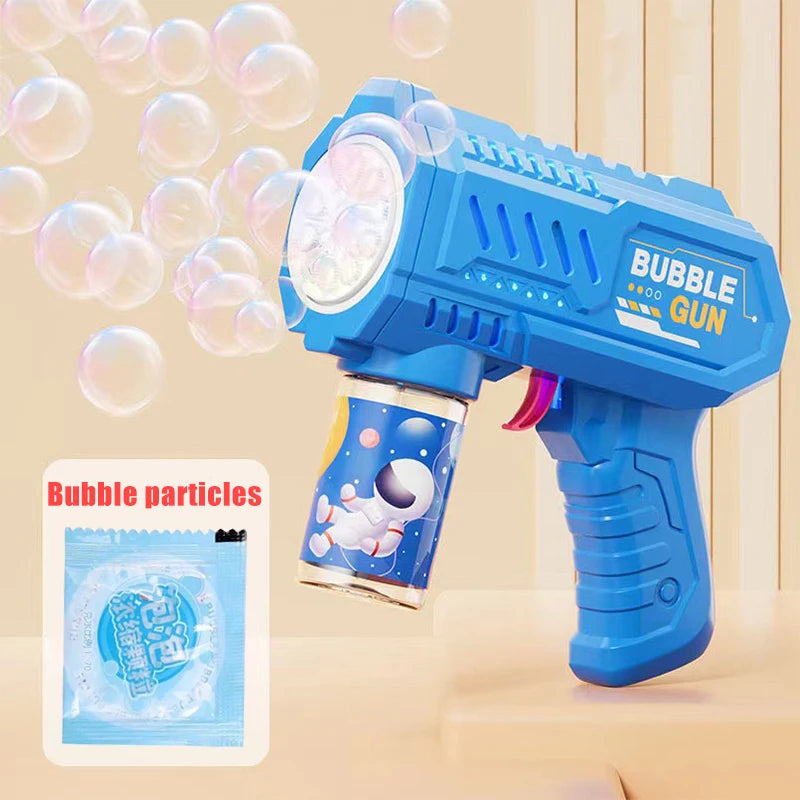 🫧 Automatisk Bubbelmaskin – Raketformad Bubbelpistol med Vätska | Utomhusleksak för Barn 3–6 år