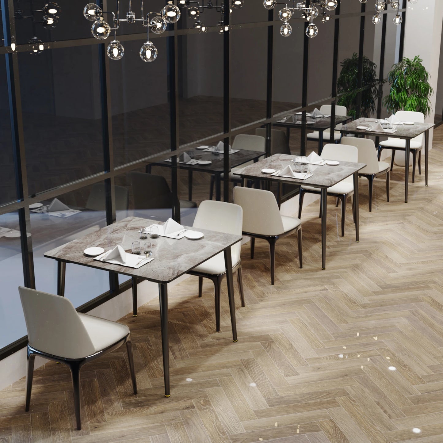 Wisfor Matbord i Sintrad Sten – Modern Rektangulär Design för 2–4 Personer