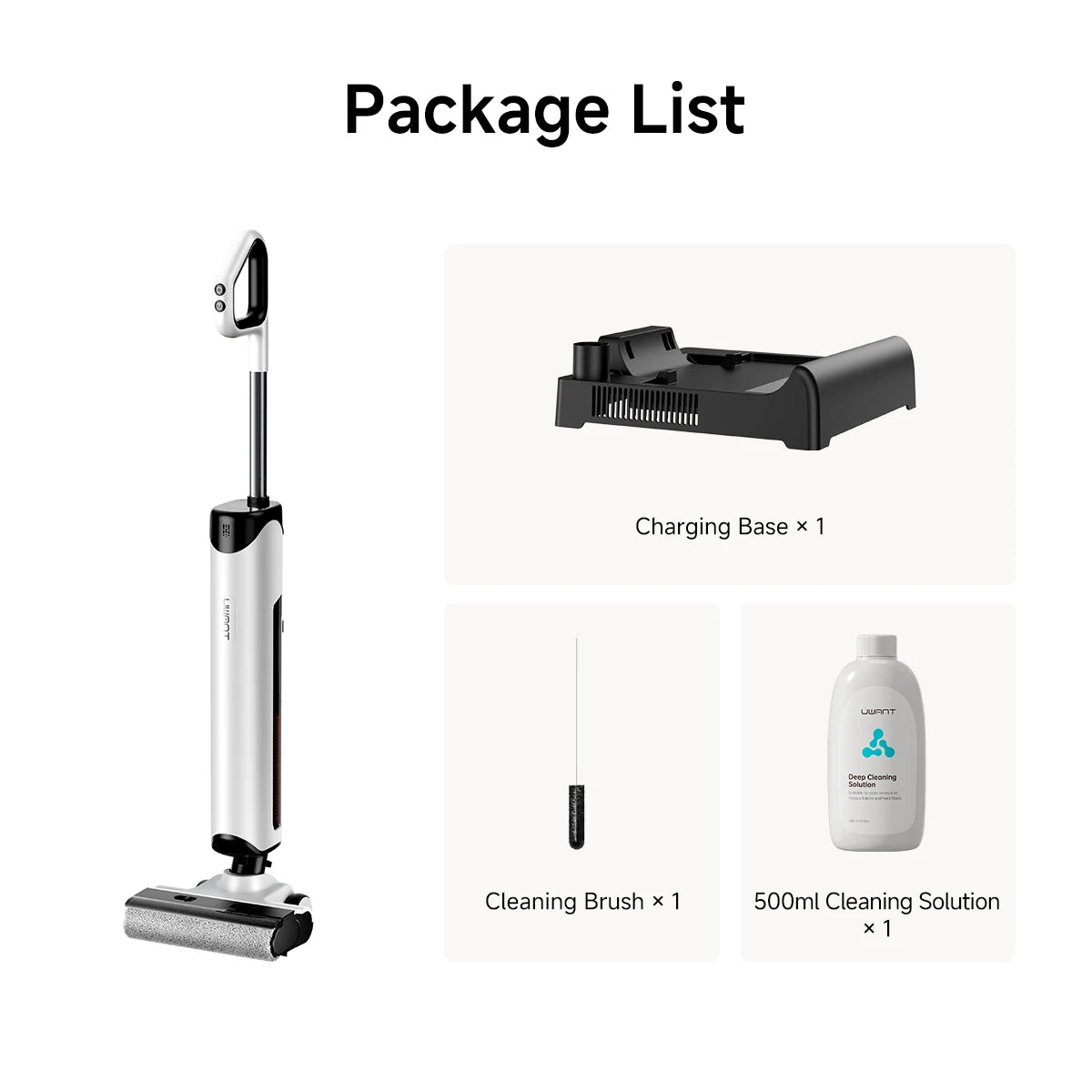 UWANT D500 Sladdlös Våt Torr Dammsugare 17000Pa 65C Självrengöring