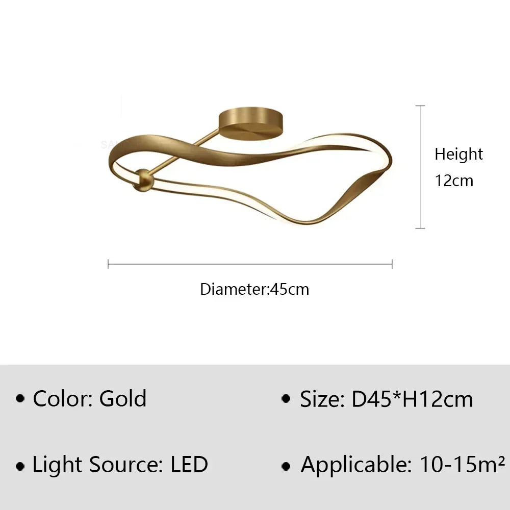 Modern LED Taklampa – Nordisk Lyx för Sovrum, Matsal & Restaurang