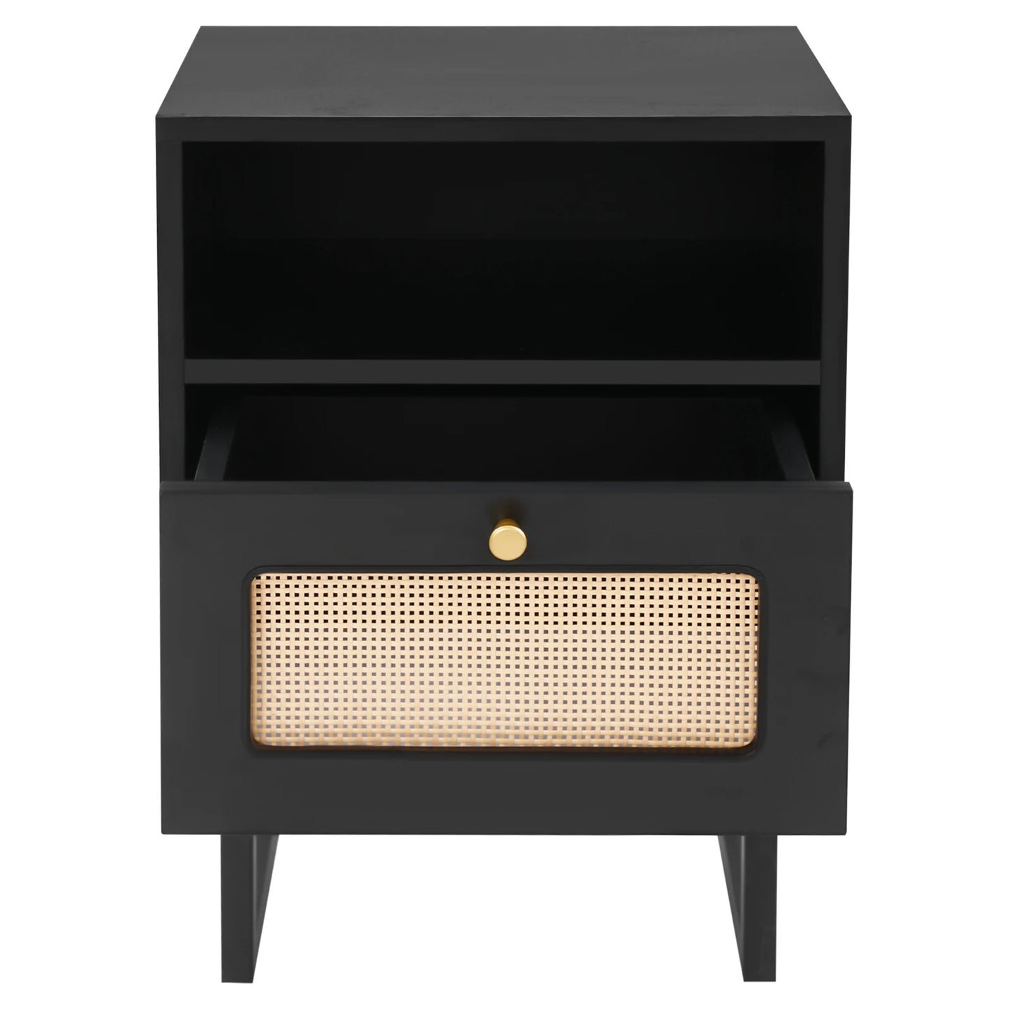 Kompakt Sängbord med Låda – 3 Nivåer & Rullhjul (39 × 29 × 56 cm)