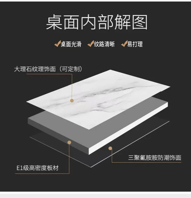 Komplett Matgrupp – Modernt Bord & 4 Stolar i MDF-trä