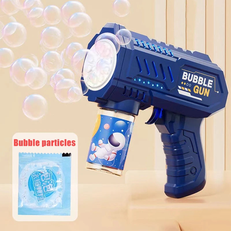🫧 Automatisk Bubbelmaskin – Raketformad Bubbelpistol med Vätska | Utomhusleksak för Barn 3–6 år