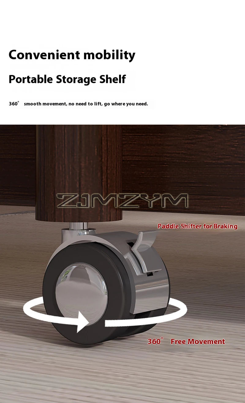 Mobil Soffbord – Dubbellagers Förvaring, Antik Stil, Sidobord för Vardagsrum