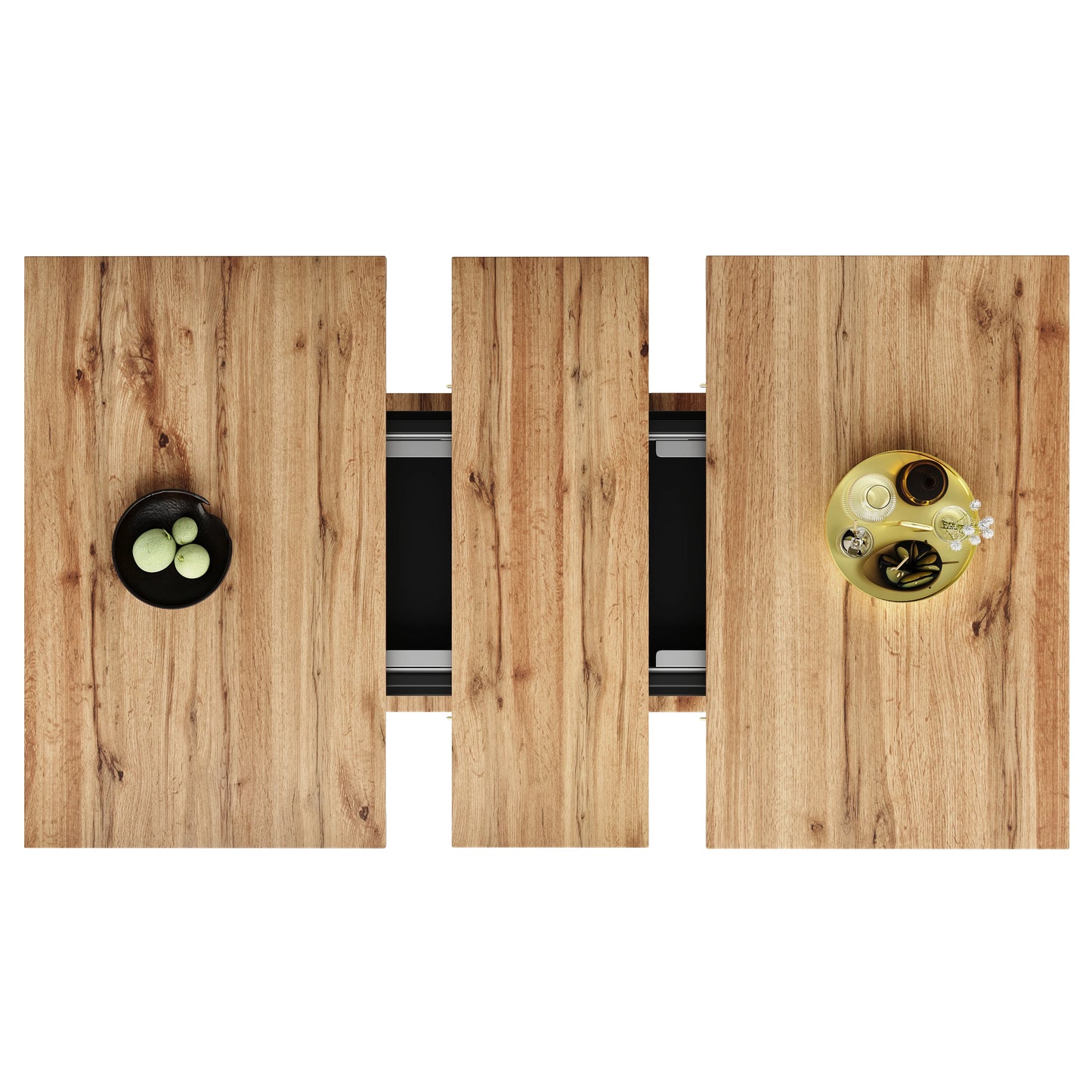 Utdragbart Matbord med Förvaring – 140 × 70 cm för Kök & Vardagsrum