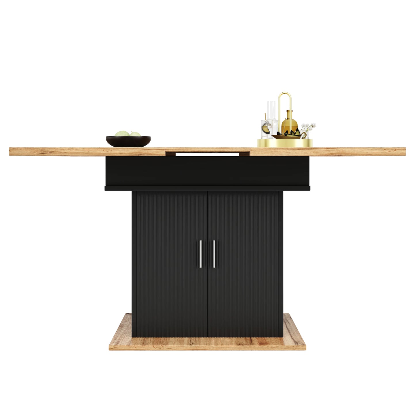 Utdragbart Matbord med Förvaring – 140 × 70 cm för Kök & Vardagsrum