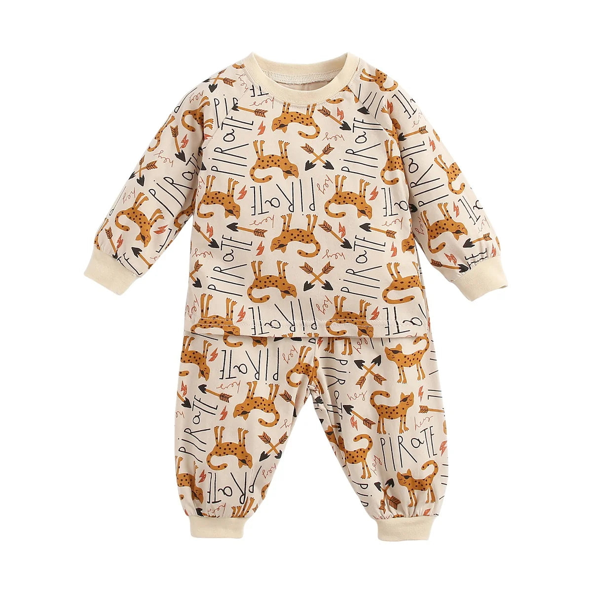 Sanlutoz Baby Pyjamas – 100% Kammad Bomull – Djurmotiv – 2-delad Set för Nyfödda & Småbarn (0–4 år)