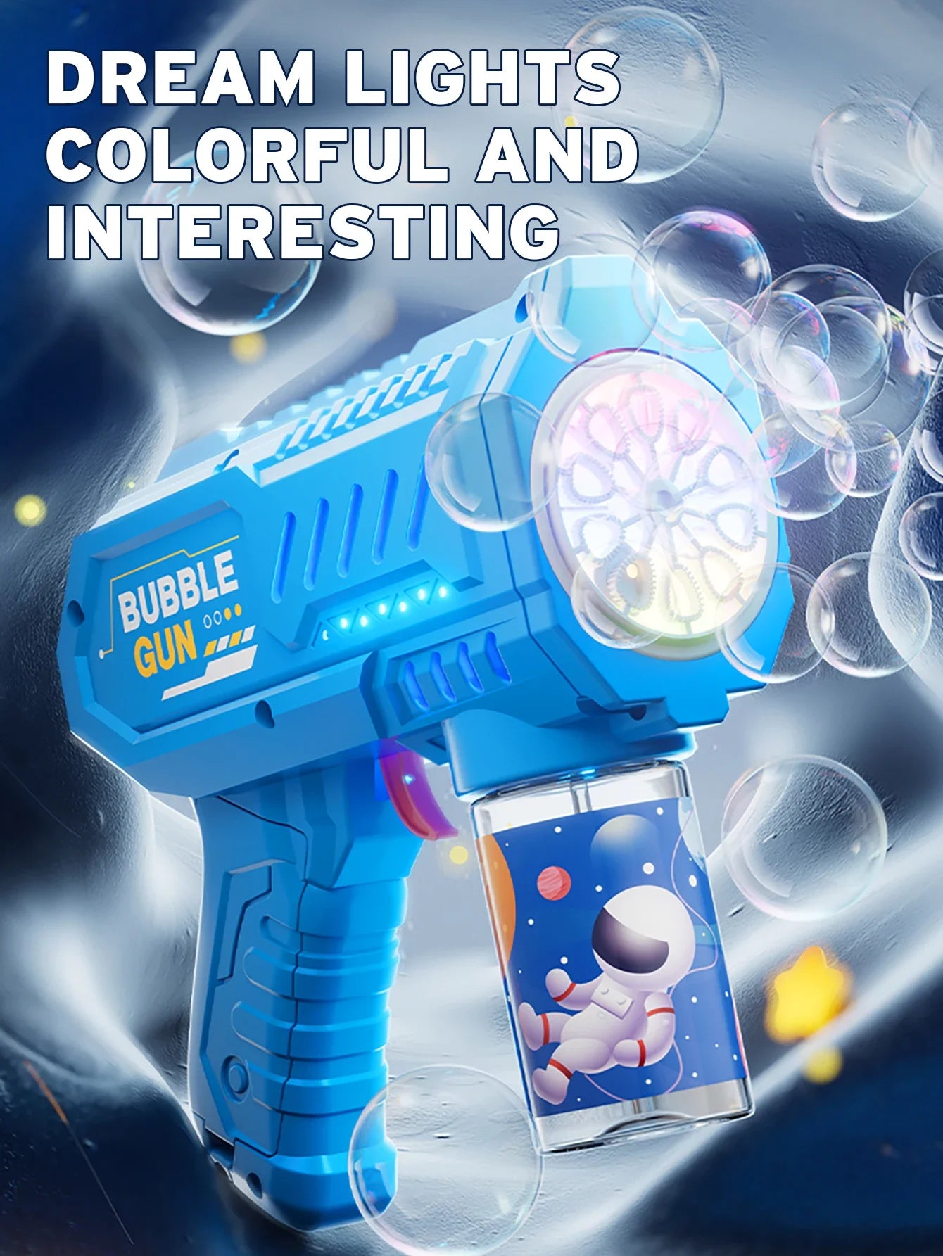 🫧 Automatisk Bubbelmaskin – Raketformad Bubbelpistol med Vätska | Utomhusleksak för Barn 3–6 år