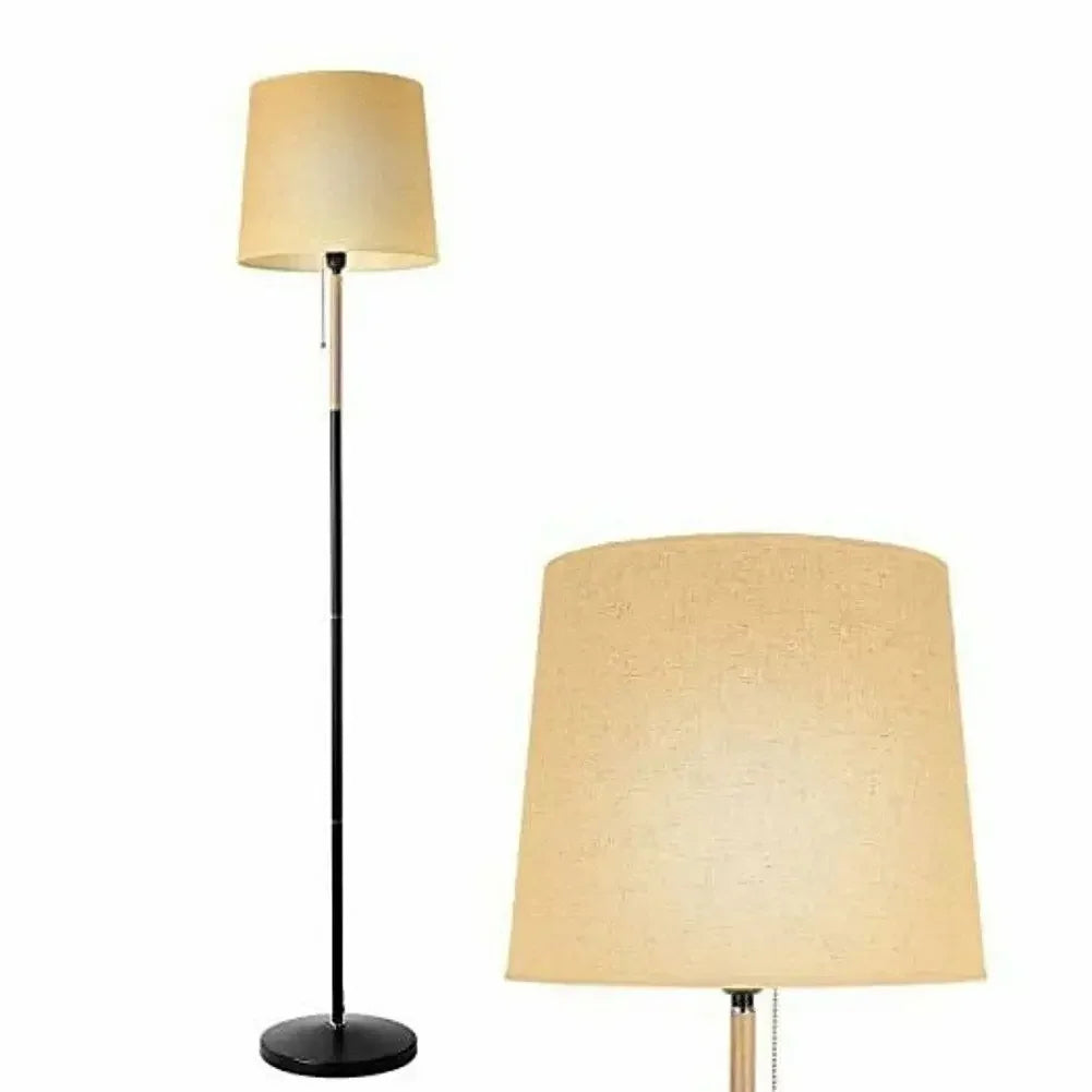 Modern Golvlampa 170 cm Beige med Tygskärm E27