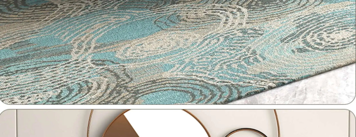 soffbord i marmorsten, fransk rund låg sidobord – nordisk uppsättning för vardagsrumsdekoration