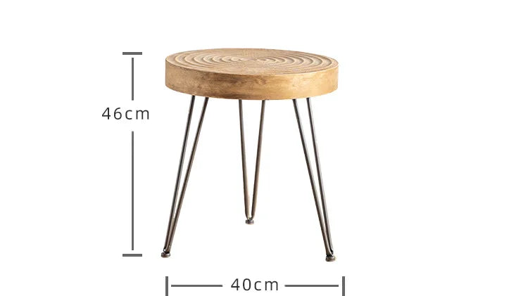 Kombinerade Runda Soffbord – Minimalistisk Design i Massiv Alm